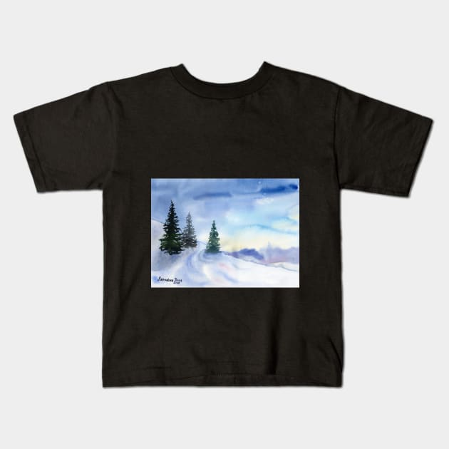 Frosty morning Kids T-Shirt by Irina_Reznikova